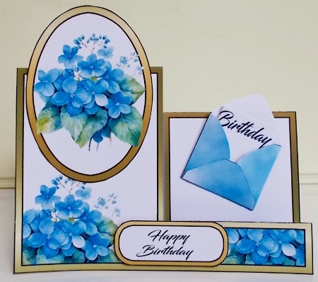 Side stepper Forget-me-nots by Pam Stubley