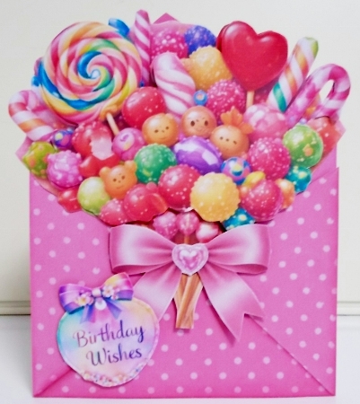 Sweet Candy Envelope with Bow – Cute Whimsical Treats Clipart for Cards & Crafts by Pam Stubley