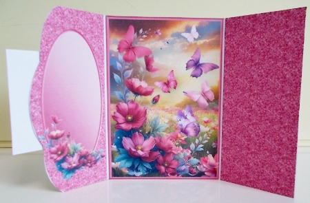 Butterfly Meadow - Tuck-in Gatefold Card Mini Kit by Pam Stubley