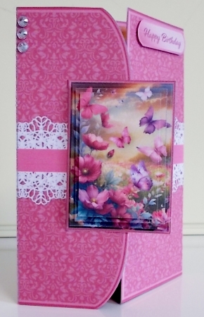 Butterfly Meadow - Tuck-in Gatefold Card Mini Kit by Pam Stubley