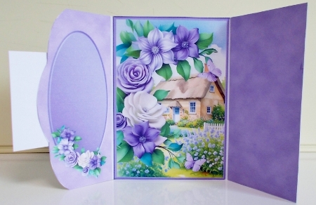 Country Cottage - Tuck-in Gatefold Card Mini Kit by Pam Stubley