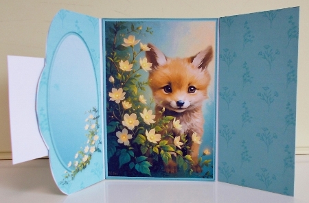 Little Fox - Tuck-in Gatefold Card Mini Kit by Pam Stubley