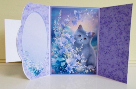 Pretty Kitty - Tuck-in Gatefold Card Mini Kit by Pam Stubley