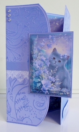 Pretty Kitty - Tuck-in Gatefold Card Mini Kit by Pam Stubley