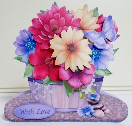 cup1434324_1648 - Colourful Bouquet - Flower Barrel Card Mini Kit