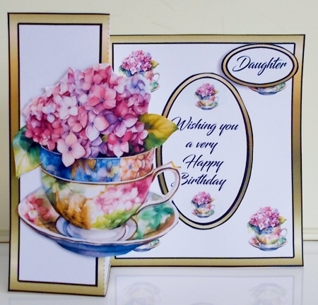 SFB Vintage Hydrangeas teacup by Pam Stubley