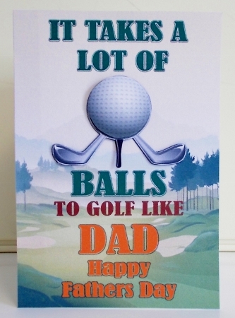 Fathers Day A5 Card For A Golfer by Pam Stubley