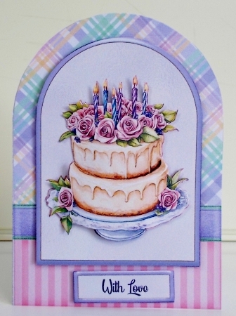 Birthday Cake Cut And Fold Card Kit-2 by Pam Stubley