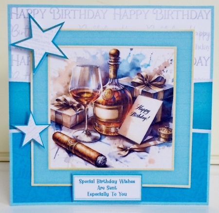A Birthday Brandy & Cigar - 7x7 Mini Kit by Pam Stubley