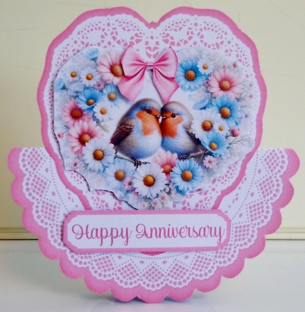 Anniversary Heart Rocker 7 x 7 Card by Pam Stubley
