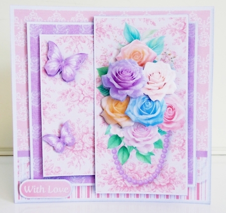 Pastel Roses - Stacked Layers Card Mini Kit by Pam Stubley