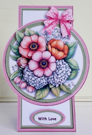 Shaped Card Topper Anemonus by Pam Stubley