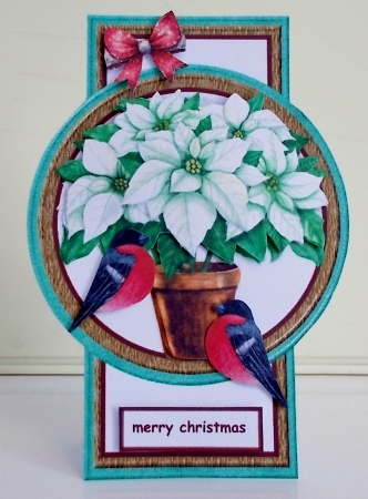 Shaped card topper Christmas Flowers Mini Kit by Pam Stubley