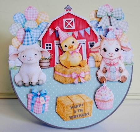 BIRTHDAY AT THE FARM 2 rocker card kit Featured Gallery Photo