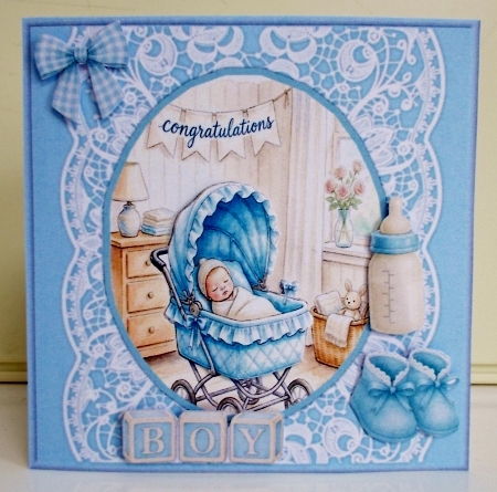 7 x 7 New Baby Boy by Pam Stubley