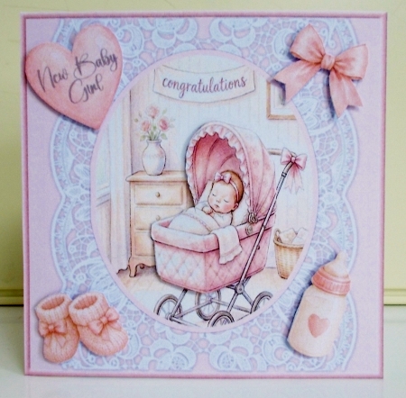 7 x 7 New Baby Girl by Pam Stubley