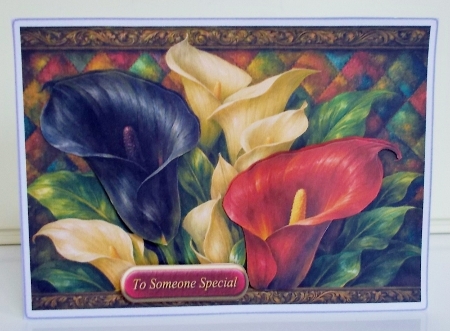 Calla Lilies A5 Card by Pam Stubley