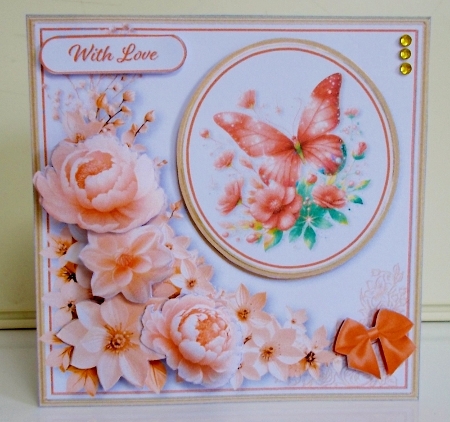 Amber Butterfly - Decoupage Card Mini Kit by Pam Stubley