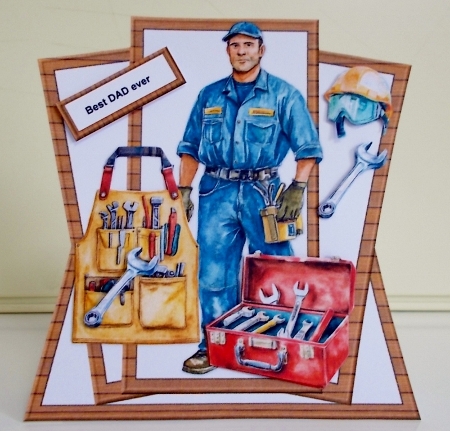 Shaped Card Topper Handyman    8x8 Mini Kit by Pam Stubley