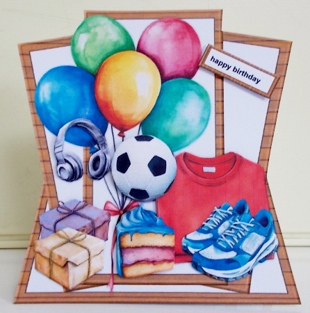 Shaped Card Topper Birthday BOY    8x8 Mini Kit by Pam Stubley