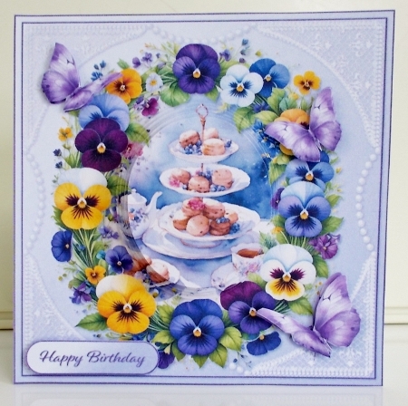 Afternoon Tea - Flower Frame Card Mini Kit by Pam Stubley