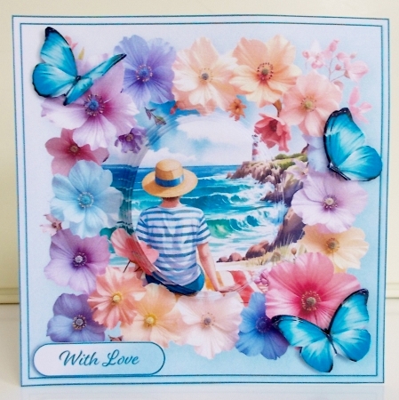 Beside the Sea - Flower Frame Card Mini Kit by Pam Stubley