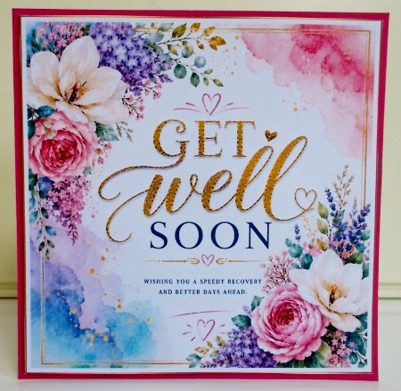 Get Well Soon Quick Card Front Kit by Pam Stubley