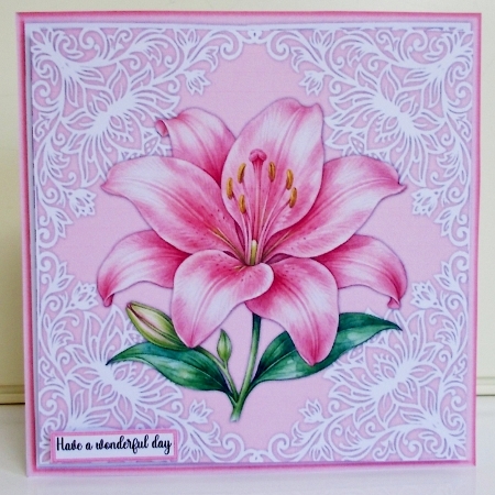 Pink Flower Toppers Kit & Insert by Pam Stubley