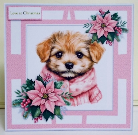 Christmas  Puppy Mini Kit 7x7 by Pam Stubley
