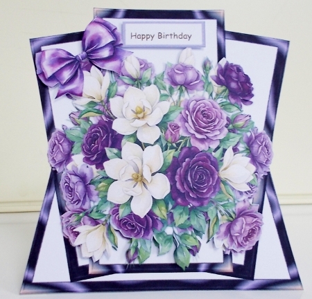 Shaped  Topper  PurpleFlowers by Pam Stubley