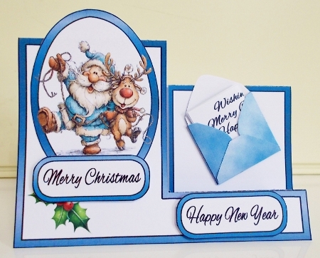 Side stepper Santa & Rudolf by Pam Stubley