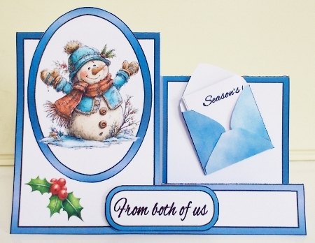 Side stepper Jolly snowman by Pam Stubley