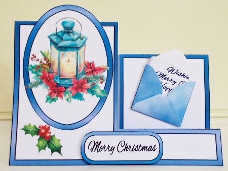 Side stepper Christmas lantern by Pam Stubley