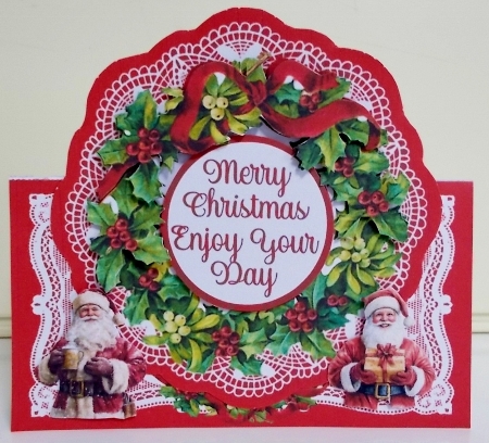Merry Christmas Shaped 7 x 7 Card by Pam Stubley