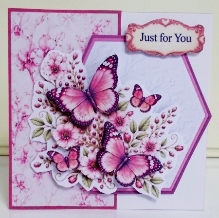 Lavender & Magenta Butterfly Floral Topper by Pam Stubley