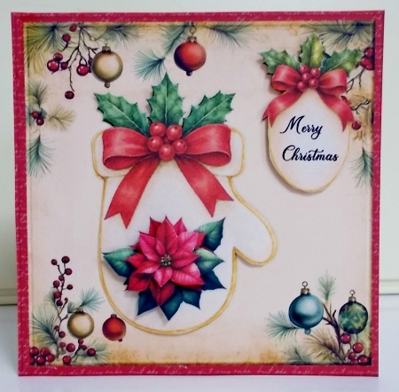 Vintage Christmas  Mitten  Mini Kit by Pam Stubley