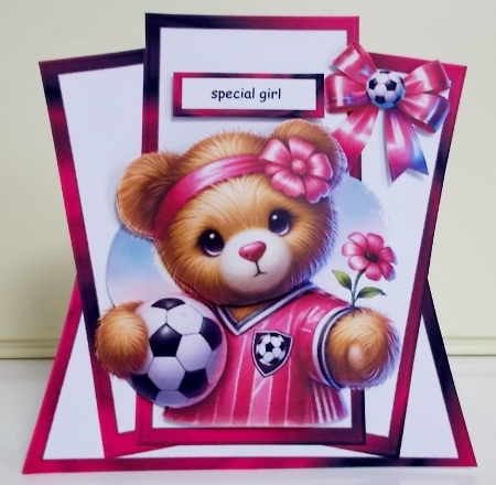 Shaped Topper Football Birthday Girl by Pam Stubley