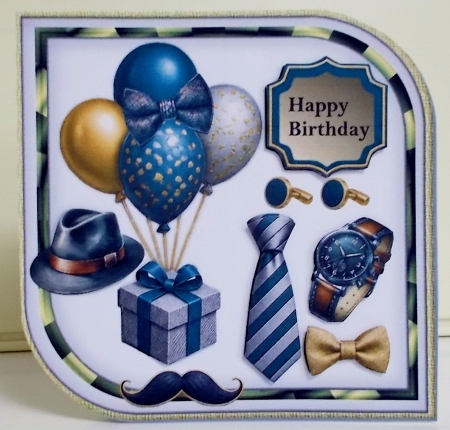 Male Card  Gentleman Mini Kit  7x7 by Pam Stubley