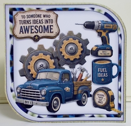 Male Card Topper DIY  Mini Kit by Pam Stubley