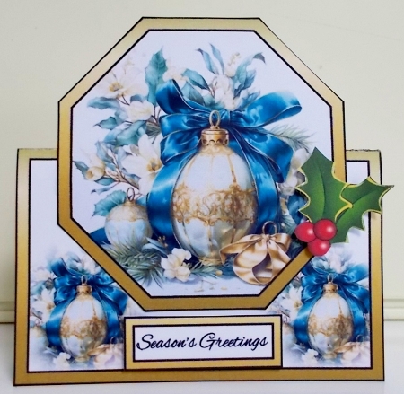 Octagon tent Christmas baubles by Pam Stubley