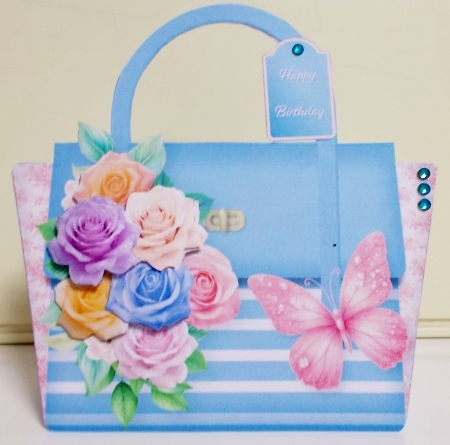 Pastel Roses - Bag Card Mini Kit by Pam Stubley