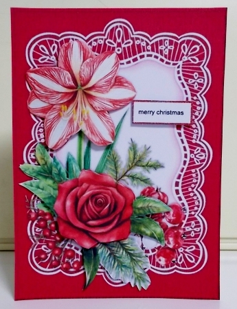 Christmas  Flowers A5 Mini Kit by Pam Stubley