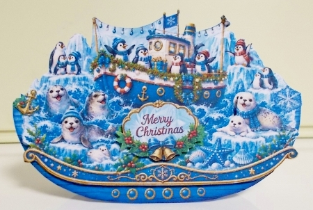 Festive Arctic Celebration Rocker Card by Pam Stubley