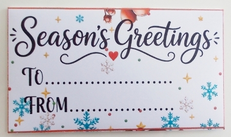 Seasons greetings white poinsettia Christmas gift card money wallet by Pam Stubley