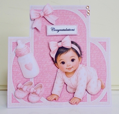 Shaped Card   Baby Girl Mini Kit by Pam Stubley