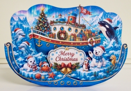 Festive Ocean Celebration Rocker Card by Pam Stubley