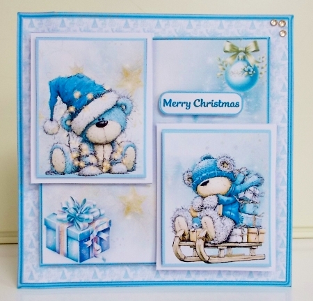 Christmas Teddies - Layered Card Mini Kit by Pam Stubley