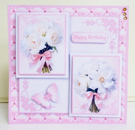 White Posies - Layered Card Mini Kit by Pam Stubley