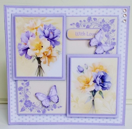 Lilac and Lemon Posies - Layered Card Mini Kit by Pam Stubley