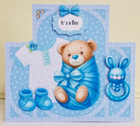Shaped  Topper New Baby Boy Mini Kit by Pam Stubley